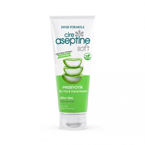 Cire Aseptine Soft Aloe Vera Özlü Yatıştırıcı Besleyici Prebiyotikli Krem 75 ml.